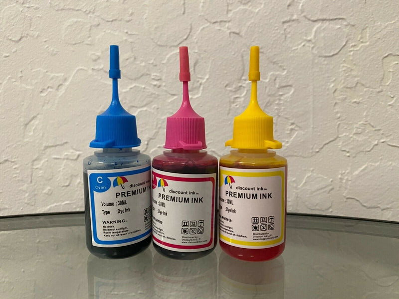 3x30ml cmy COLOR refill ink for Canon cartridge CL-246 and all PIXMA printers