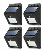 4 pcs 20LED Solar Powered PIR Motion Sensor Light Outdoor Security Wall Lights