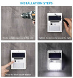 6 pcs 20LED Solar Powered PIR Motion Sensor Light Outdoor Security Wall Lights