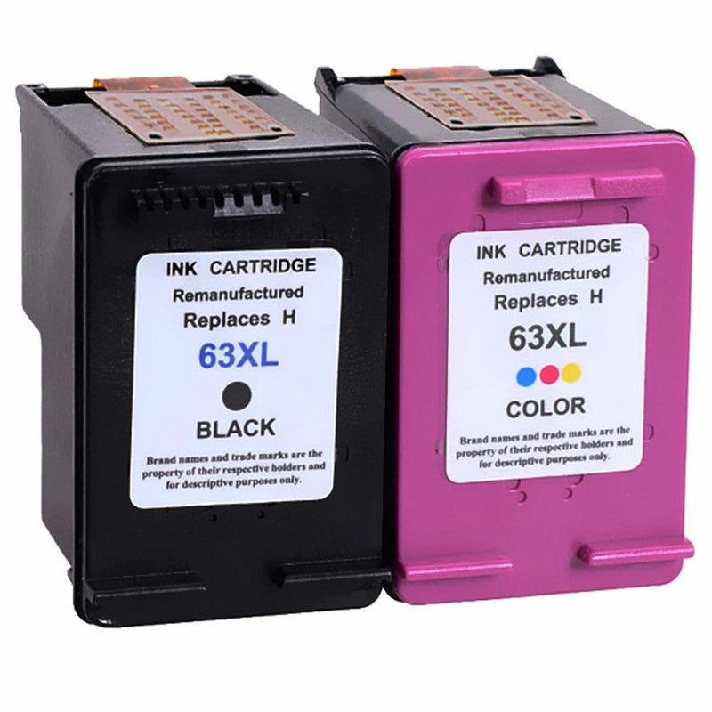 2PK 63 XL 63XL Ink Cartridge for HP Envy 4512 4516 4520 OfficeJet 3830 4650 4654