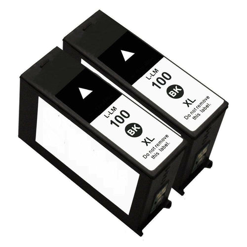 2 PK Compatible for Lexmark 100XL Black Ink Cartridges Interpret S405