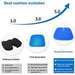 Premium Gel Seat Cushion Office Chair with Slip-Resistance Removable black cover