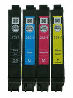 4 PACK GENUINE EPSON 252-I T252 INK CARTRIDGE SET WF-3620 WF-3640 WF7110