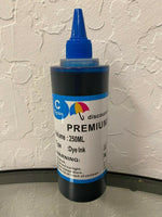 250ml Premium Refill Bulk Cyan Ink for All HP Canon Epson Lexmark Printers