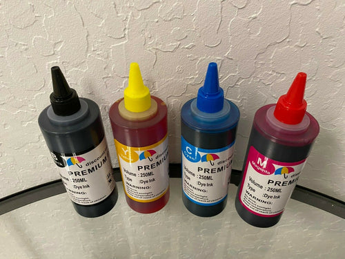 4 Bulk refill ink kit for EPSON inkjet printer 4 colors 4x250ml CISS Refillable
