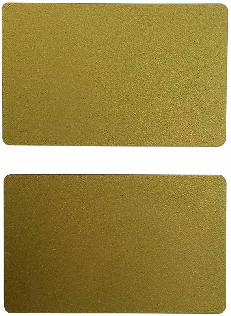 20 Gold Blank PVC Cards, CR80 30 Mil Graphics Quality Credit Card size