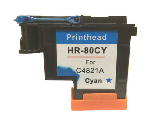 HP 80 Cyan Printhead & Cleaner C4821A HP Designjet Printers 1050c Plus 1055cm