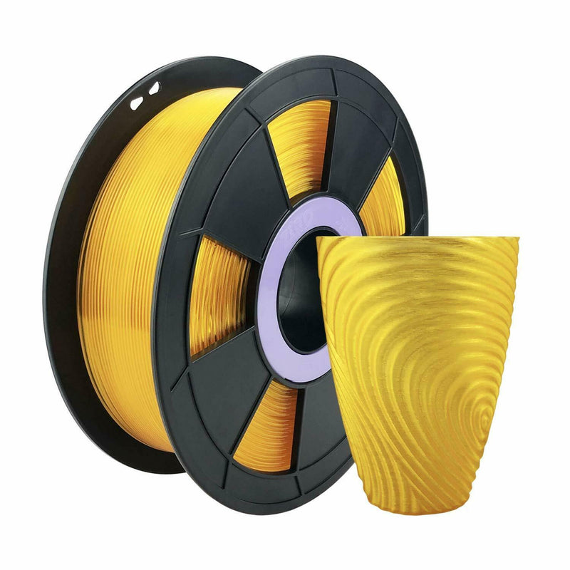 Translucent Yellow Flexible PLA 3D Printing Filament 1kg/2.2lb 1.75mm