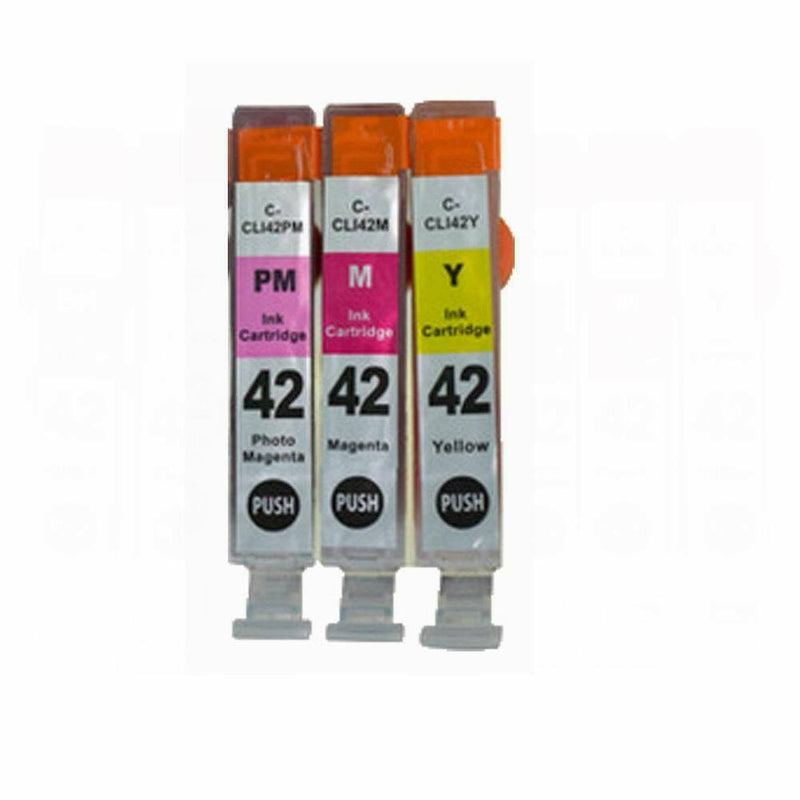 3 PACK CLI-42 Ink Cartridges Set for Canon PIXMA PRO-100 (M,PM,Y)