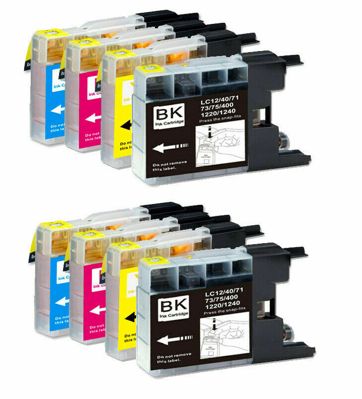 Compatible Ink Cartridges for Brother LC 75 XL LC71 MFC-J835DW MFC-J280W - 8 PK