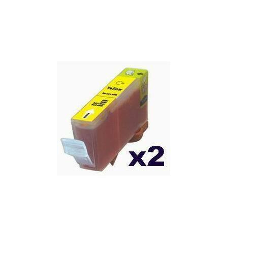 2PK Compatible CLI-221 Yellow Ink Cartridge W/ Chip for Canon PIXMA iP4600 4700