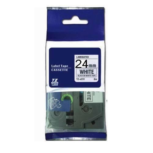 1PK 24mm Tz 251 TZe251 Black on White Label Tape For Brother P-touch PT-P700