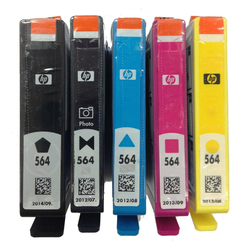 5 Combo Set HP 564 Ink Genuine Cartridges PhotoSmar B209a PhotoSmart B8550