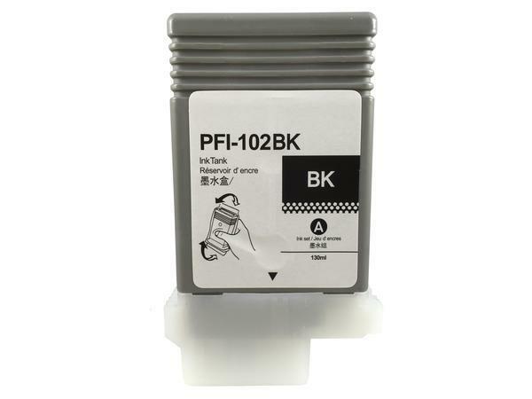 Compatible Cartridge for Canon PFI-102BK Black Ink iPF500 iPF510 iPF600 iPF605