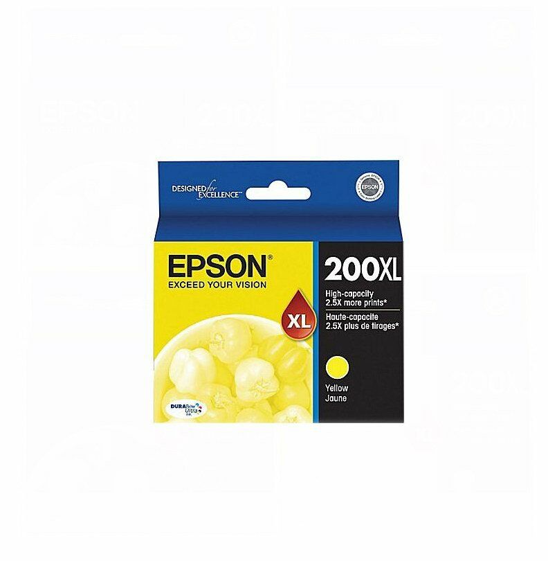 GENUINE Epson DURABrite Ultra 200XL T200XL Yellow Ink Cartridge - OEM