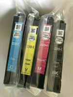 Epson 220i Ink Set 4 color OEM NEW Sealed 220i T220 Genuine wf2630 2630