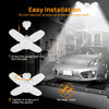 4-Pack Mini White LED Garage Lights 28W Home Ceiling Fixture Deformable Bulb
