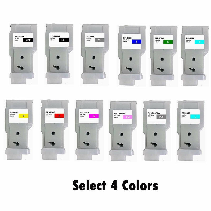 Pick PFI-206 Compatible ink cartridges for Canon imagePROGRAF iPF6400 iPF6450