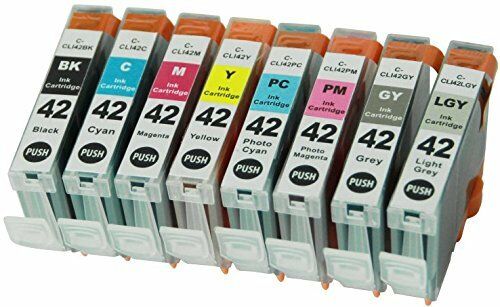 8 Combo Pack Ink Cartridges for Canon CLI-42 CLI42 CLI 42 PIXMA PRO-100 PRO-100S