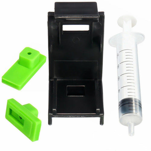 3 in 1 Ink Refill Cartridge Clip & 2 Rubber Pads & Syringe Tool Kit For HP 60/61