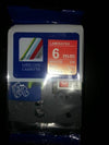White on Red Label Tape TZ 415 TZe 415 Compatible for Brother P-Touch 6mm