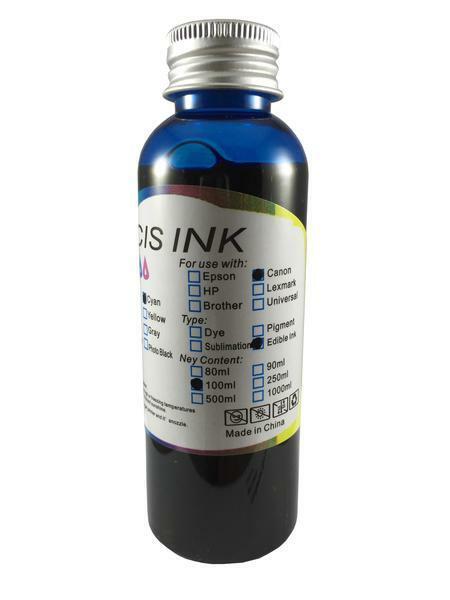 Edible Ink Refill Kit for Canon Epson Brother Printers 4x100ml Ink Bottles