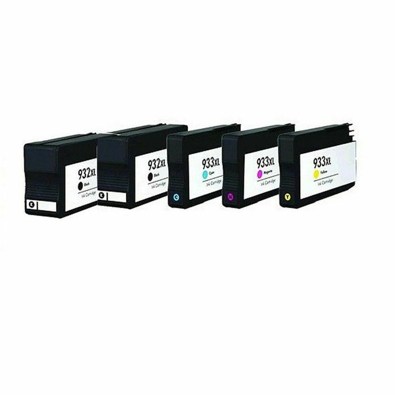5 pack Compatible For 932xl 933xl ink cartridges for HP officejet 7110 7610