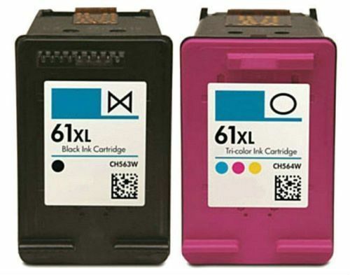 2 Pack 61 61XL Black Color Ink For HP Envy 4500 Deskjet 2512 2514 2540 3000 3050