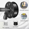 PLA Silk Black Filament 1.75mm 3D Printer Filament 2.2 LBS Spool 3D Printing