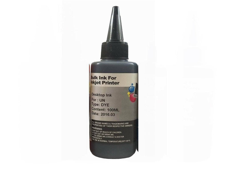 100ml black Dye refill ink for Epson 252 WorkForce WF-7610 WF-7620 WF-5620