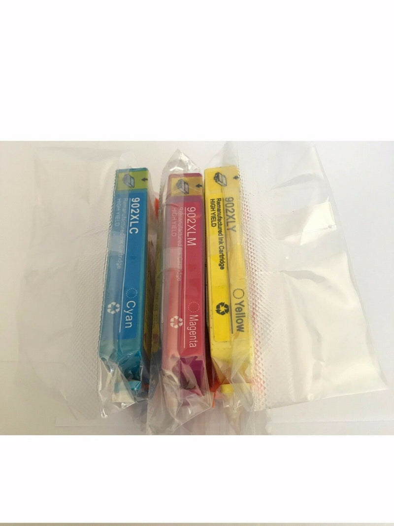3 Pack Combo 902XL CMY RE-MANUFACTURED INK FOR HP OFFICE JET PRO 6968 6978 6960