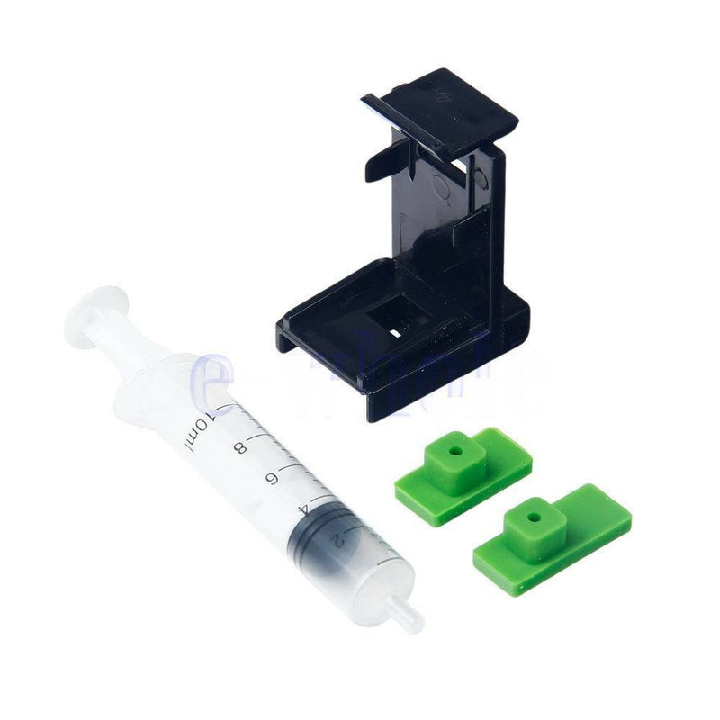 3in1 Ink Refill Cartridge Clip+2X Rubber Pads+Syringe No Needles for HP 60/61