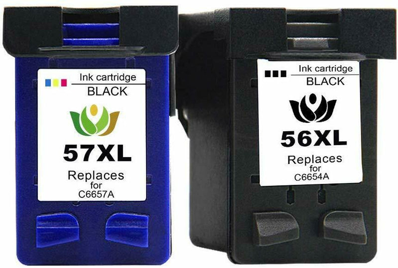 Reman HP 56 XL 57 XL Black-Color Ink DeskJet 5150 9650 9670 9680 450 5850 5550