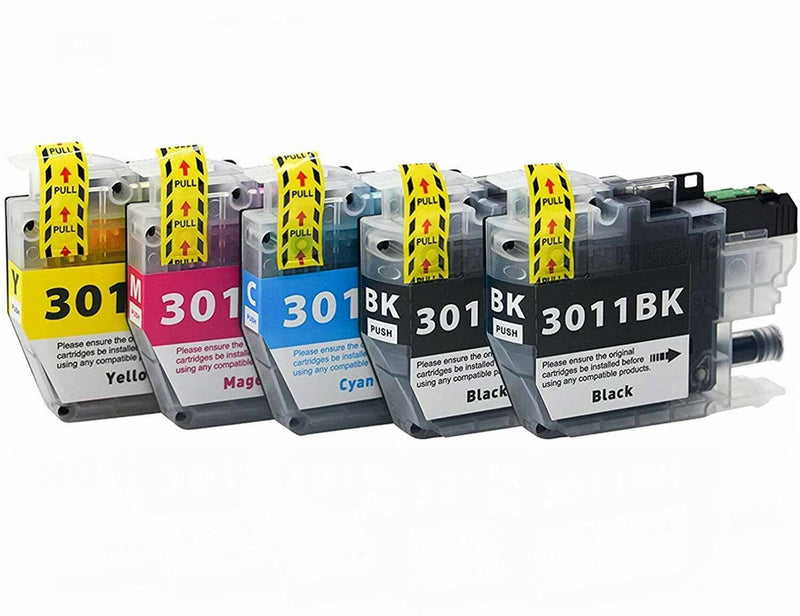 5 PACK LC3011 Ink Cartridge Set BCMY for Brother MFC-J491DW J497DW J690DW J895DW
