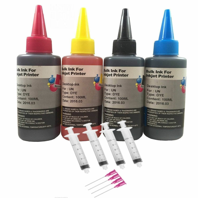 Bulk refill ink bottle for HP Canon Brother Lexmark inkjet printer, 12 colors