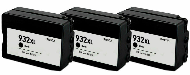 3PK HP 932XL Black CN053AN Ink Cartridge for OfficeJet 6700 7110 Inkjet Printers
