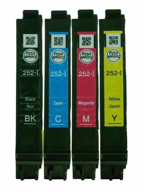4 Genuine epson setup 252 252i Ink cartridges WF 7610 7620 7110 3620 3640