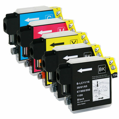 For Brother LC-65 C M Y BK Hi-Yield Ink Cartridge MFC-5895CW Printer - 5 Pack