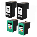 4pk Ink Cartridges Compatible For HP 96/97 PhotoSmart 2610 2710 8050 8150 8450