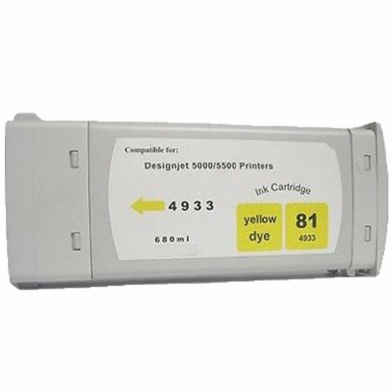 Compatible HP 81 #81 C4933A Yellow Ink Cartridge For Deskjet 5000 5500