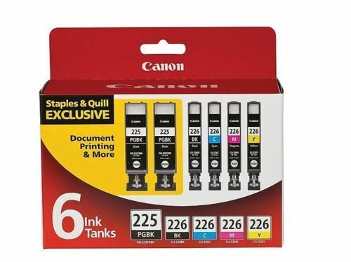 6 Packs Canon Genuine PGI-225 Black & CLI-226 Ink Cartridges