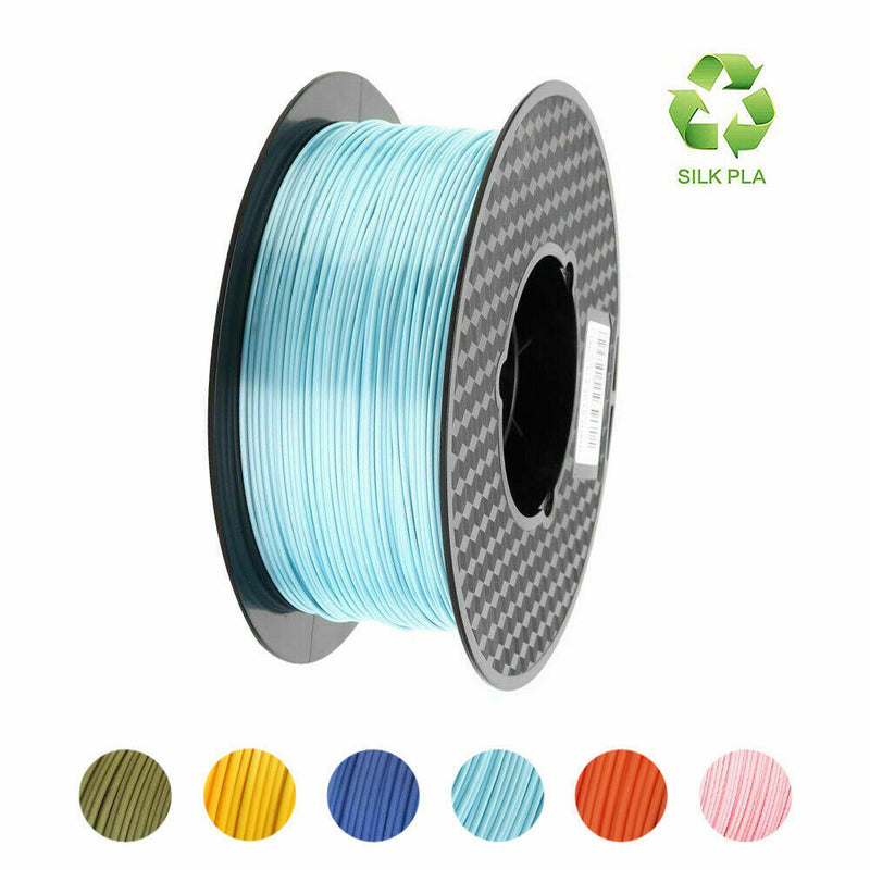 PLA Silk Sky Blue Filament 1.75mm 3D Printer Filament 2.2 LBS Spool 3D –  discountinkllc