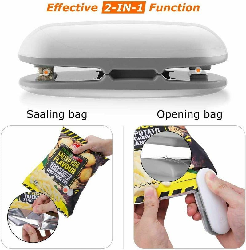 Portable Mini Heat Bag Sealer Sealing Machine Household Plastic Bag Cutter