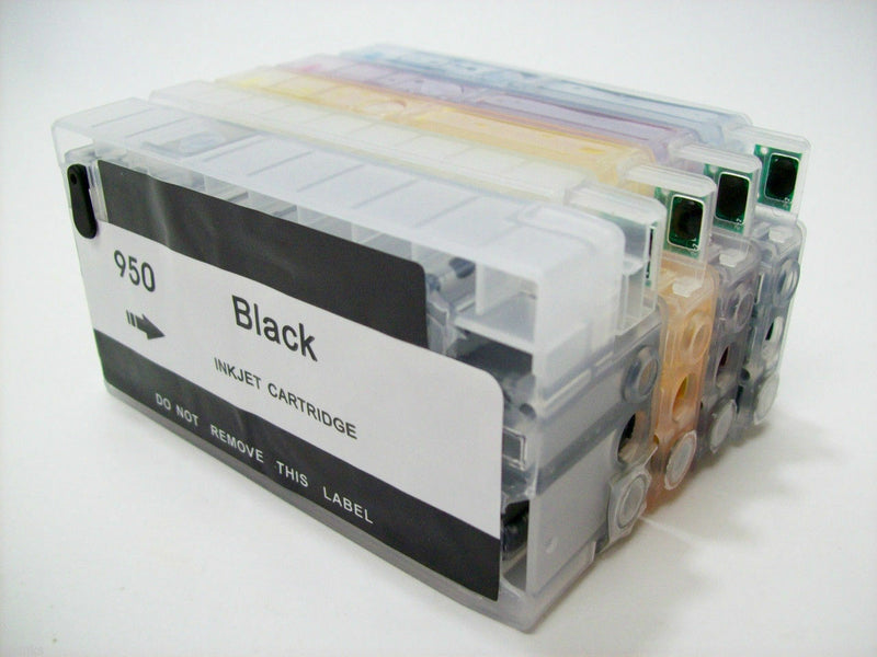 4 Pack Refillable ink cartridge for HP 950 951 Pro 8100 Pro 8610 With New Chip