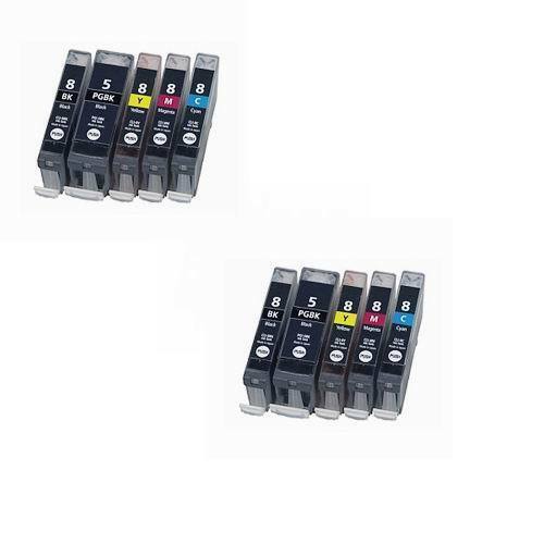 10 pk Ink cartridges for PGI-5 CLI-8 Canon Pixma IP3300 IP3500 MX700