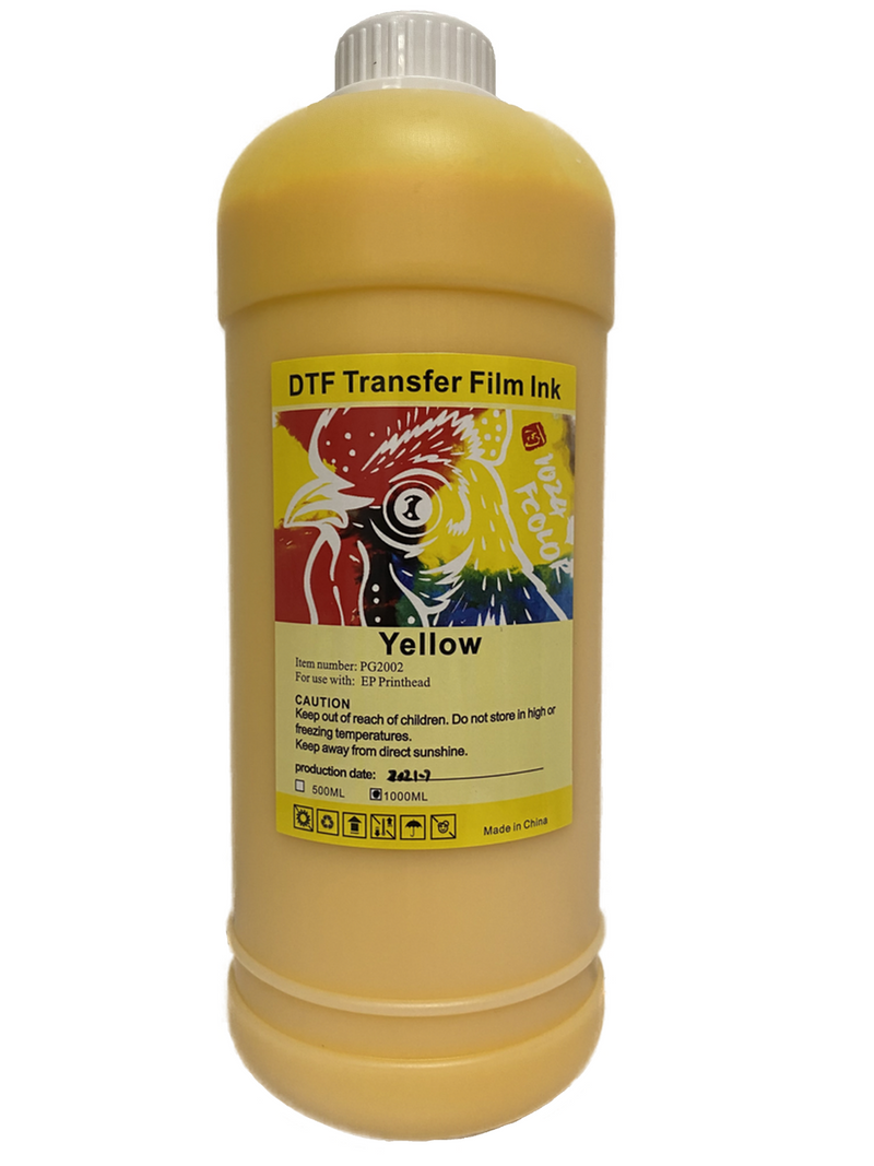 Yellow 1000ml DTF PET Transfer Film Ink For Epson DTF Printers L1800 P600 DX5
