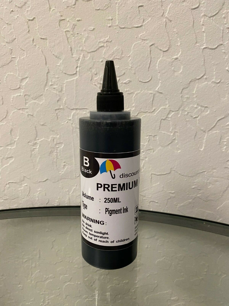 250ml Black Pigment refill ink kit for HP inkjet printer