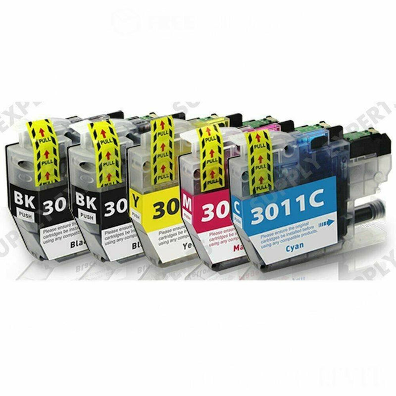 5 PACK LC3011 Ink Cartridge Set BCMY for Brother MFC-J491DW/J497DW/J690DW/J895DW