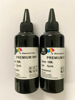 2x100ml Bulk Refill Ink for HP Epson Canon Brother inkjet printer BLACK +syringe
