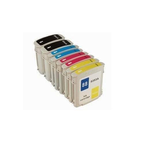 8 Pack HP 88 Combo Ink Cartridges for Officejet L7780 L7580 L7650 L7680